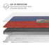 Haiti Flag Dark Wood MacBook Cases